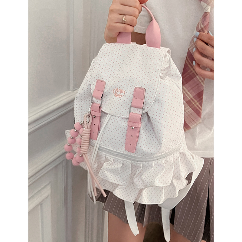 2025 Designer Student Backpack New Polka Dot Printed Backpack Travel Backpack