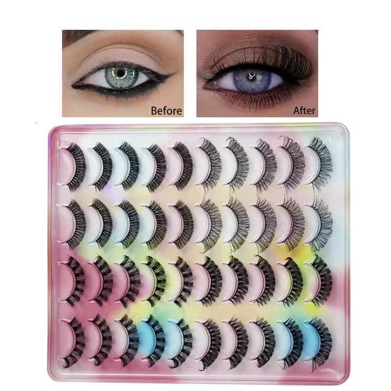 LTWEGO Lashes 5/10/20 Pairs 3D Faux Mink Lashes Russian Strip DD Curl False Eyelashes Fluffy Volume Eyelash Extension Makeup Z250730