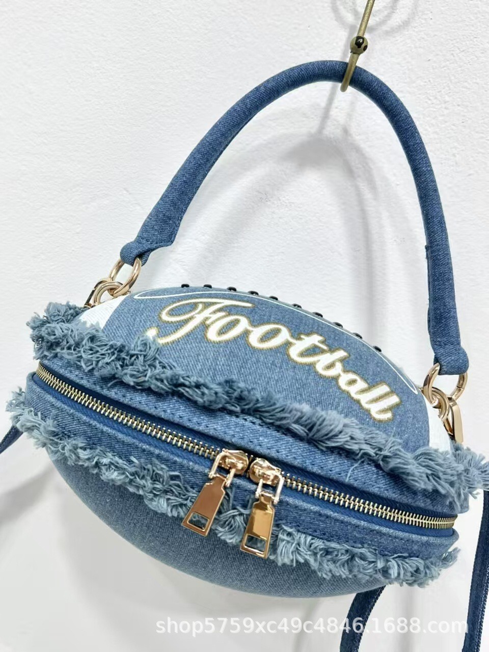2025 New Fashion Trendy Personality Creative Denim Rugby Crossbody Handbag ddmymoon