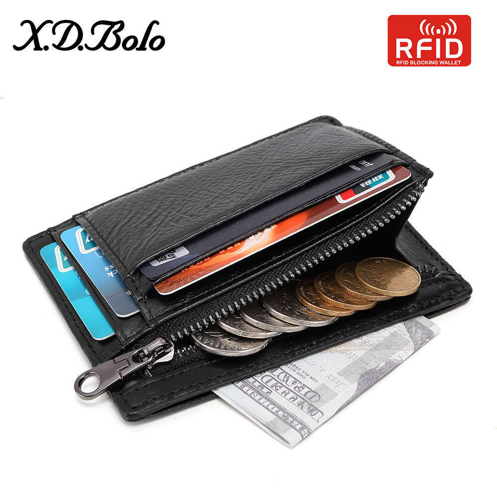 Hot Sale Short RFID Card Holder Cowhide Men's Genuine Leather Wallet designer wallet B5 B5