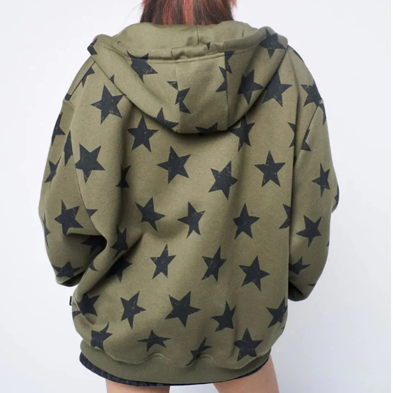 Y2k Clothes Vintage Star Oversized Sweatshirt Jacket Harajuku Goth Long Sleeve Women 2000s Hip Hop Zip Up Hoodies Top 250730