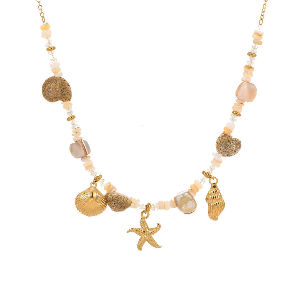 Nimai Vacation Ocean Style Summer Beach Bohemian Design Stainless Steel Necklace and Bracelet Set for Women