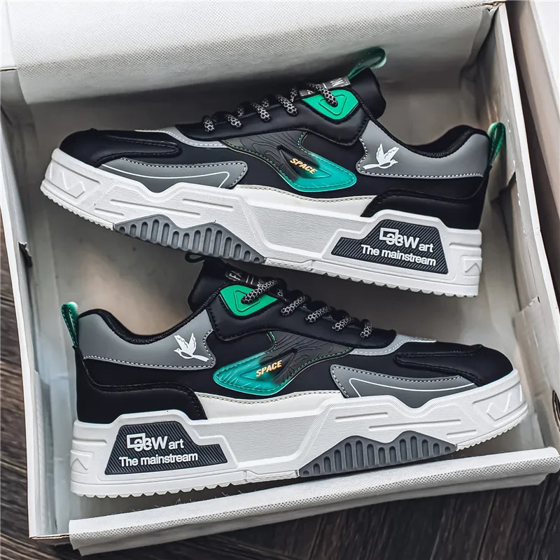 Autumn Casual Sports Shoes Mens Leather Low-Top Fashion Trend Easiest for Match Running Shoes Mens Skateboard Shoes Suitable for Outdoor Sports 250725