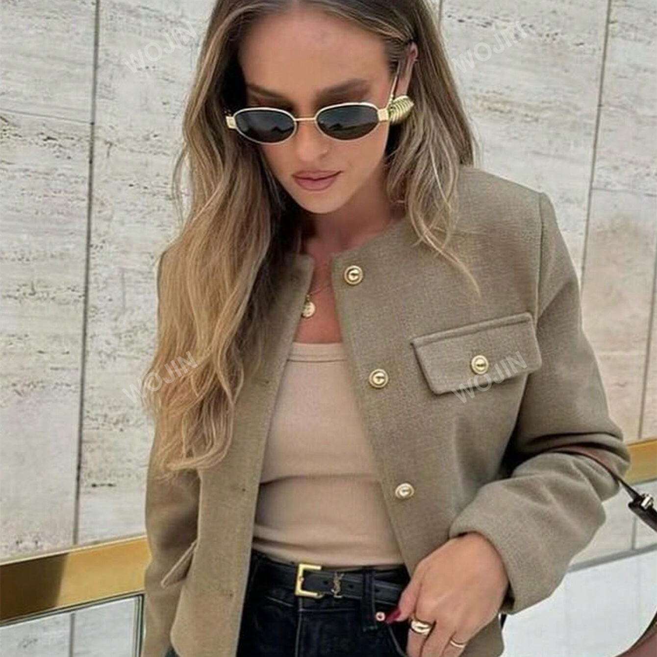 new Free shipping designer coat for women Minimalist suit jacket with artistic sense personalized casual fashion jacket