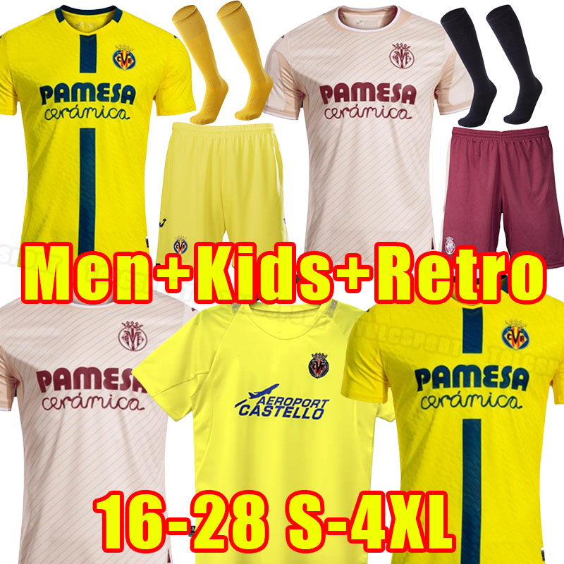 3XL 4XL 25 26 Villarreal CF S.CAZORLA Soccer Jerseys 2025 2026 GERARO CHUKWUEZE third Shirt PACO ALCACER MOI GOMEZ Football uniform AWAY Men Kids Retro 2005 2006 HOME
