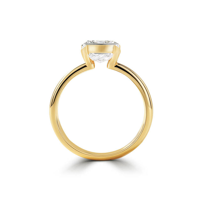 Customized 18K Gold 1CT DEF VS VVS Asscher Cut IGI Certified Lab Grown Diamonds Jewelry Rings