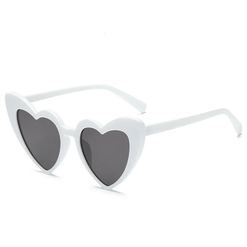 Heart Shaped Sunglasse Cat Eye Female Sun Glasses Retro Love Black White Eyewear Men Shade UV400 Eyewear 250729