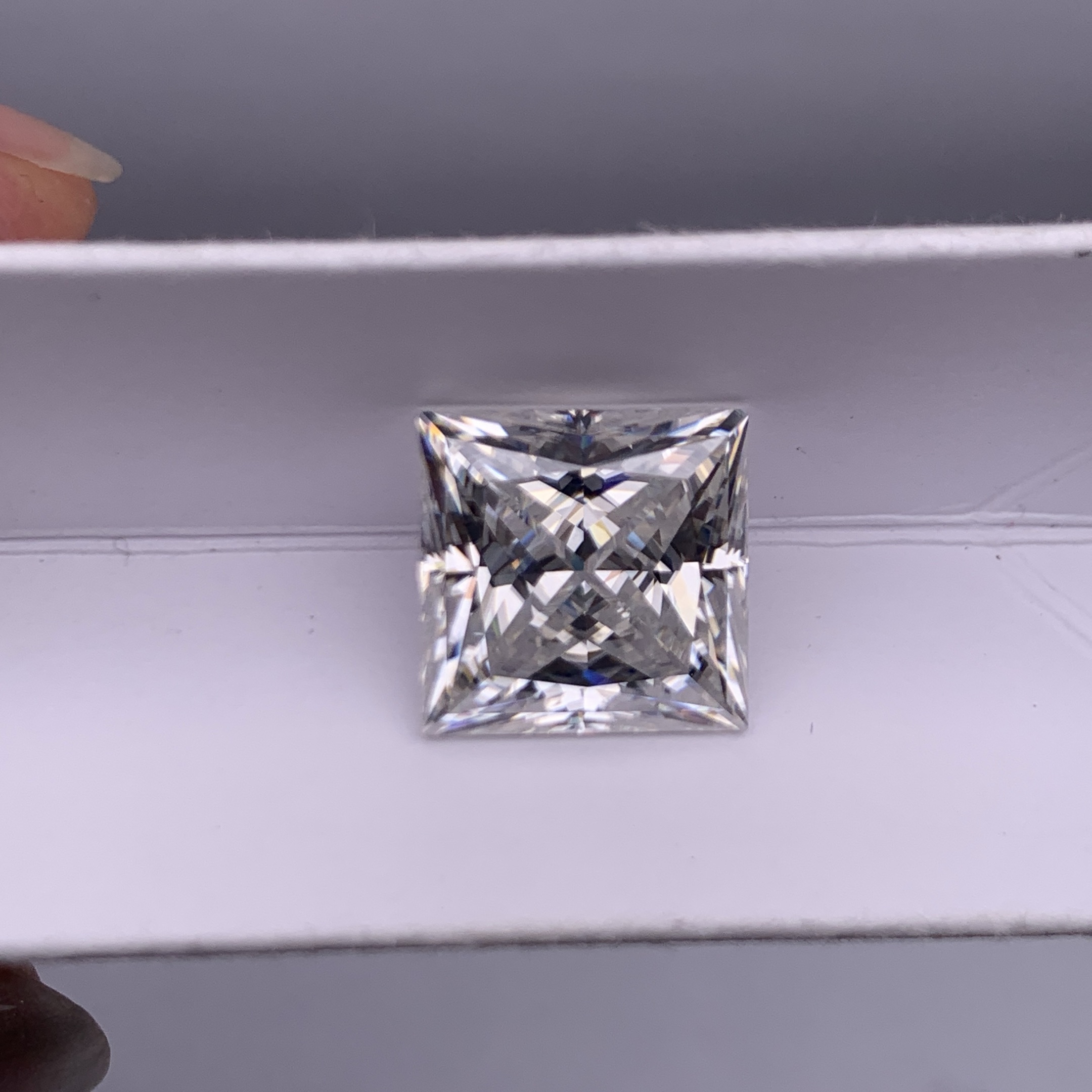 Full Size Rare Princess Cut Moissanite Loose Stone GRA Certified Synthetic Gems 1ct-10ct D Color VVS1 Loose Beads for Women's Jewelry Diamond Rin