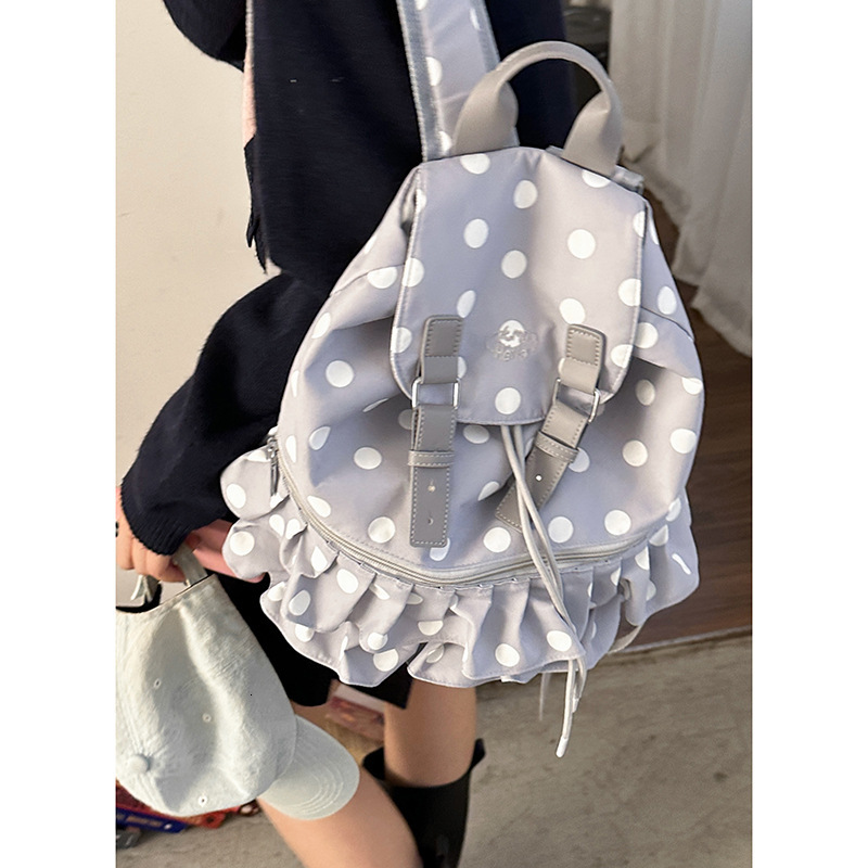 2025 Designer Student Backpack New Polka Dot Printed Backpack Travel Backpack