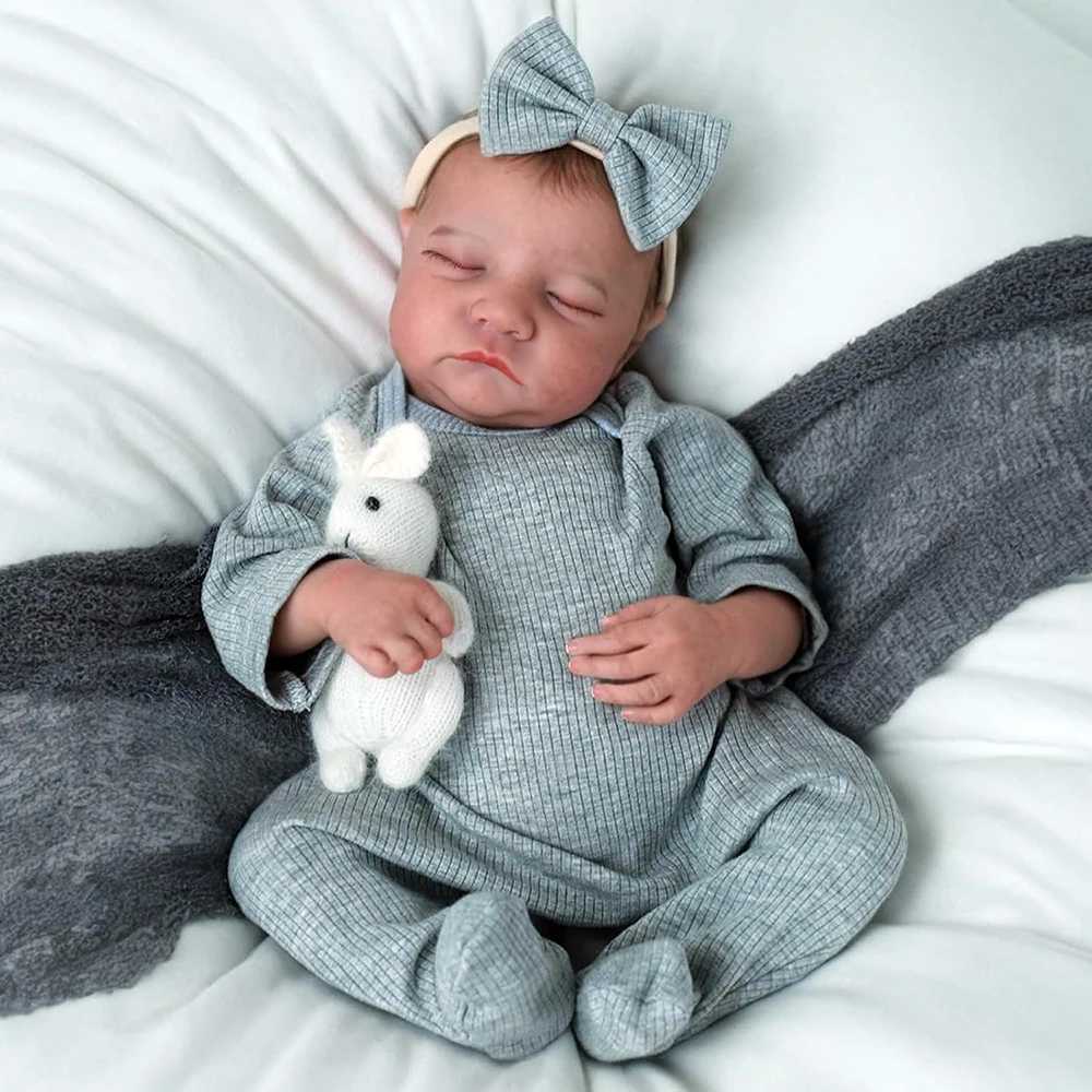 Realistic Reborn Baby Dolls 45cm Full Body Silicone Sleep Girl That Looks Like Real Boy Lifelike Newborn Babies Toddler Doll Gift XJ250730