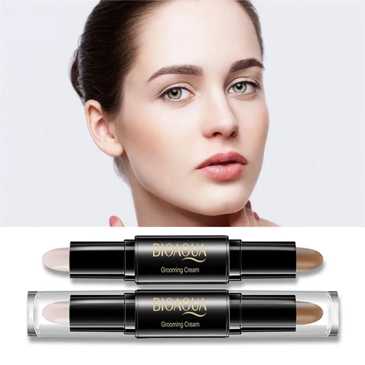 Double Head Contour Face Foundation Concealer Pen Long Lasting Dark Circles Corrector Contour Concealers Stick Cosmetic Makeup 250730