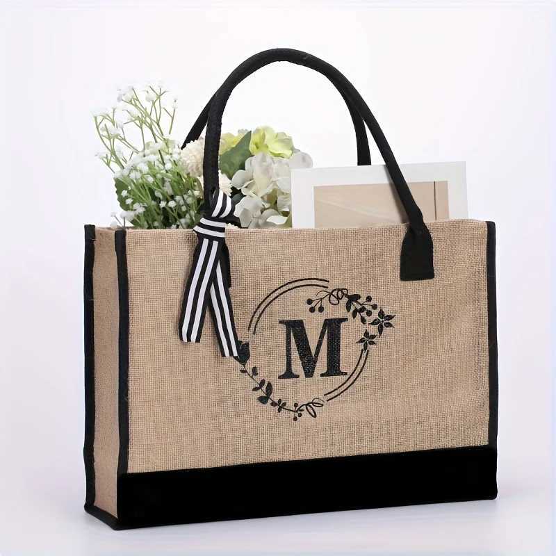 Personalized Letter Shoulder Canvas Ladies Bag Large Capacity Pocket Handbag for Men and Women G250729