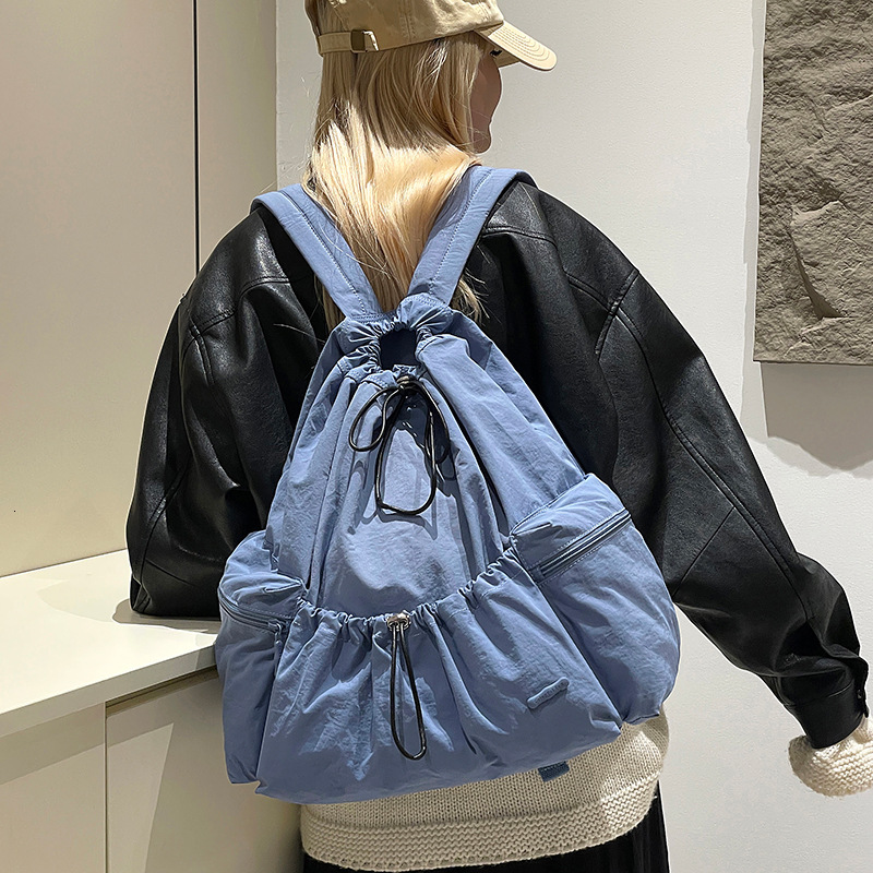 Colorful Fox Korean Style Ins New Women's Large Capacity Backpack Drawstring Lightweight Sports Badminton Bag ddmymoon