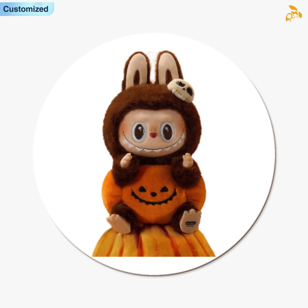 Free shipping new customized labubu Home Decor Decoration Decorative Circular wooden board painting Exquisite fashion