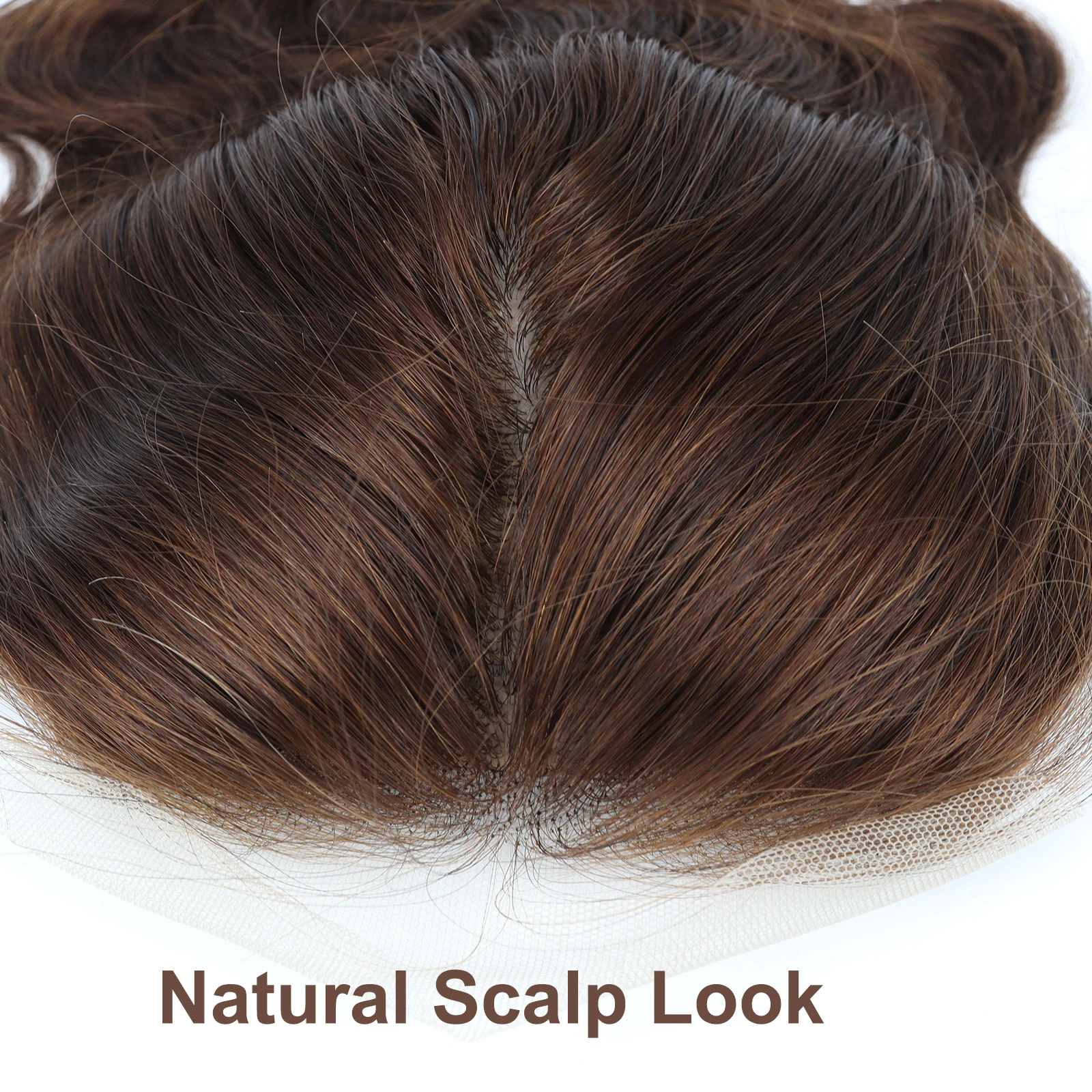 Silk Base Lace Closure with Clips in Body Wave Virgin European Human Hair Topper for Women Silk Top Real Hair Toupee 12x13cm black brown