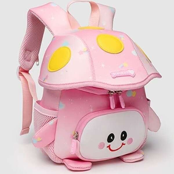 Leather Bag Bucket Bag Tote Bag New Children S Travel Mini Cute Cartoon Mushroom Kindergarten Toddler Backpack