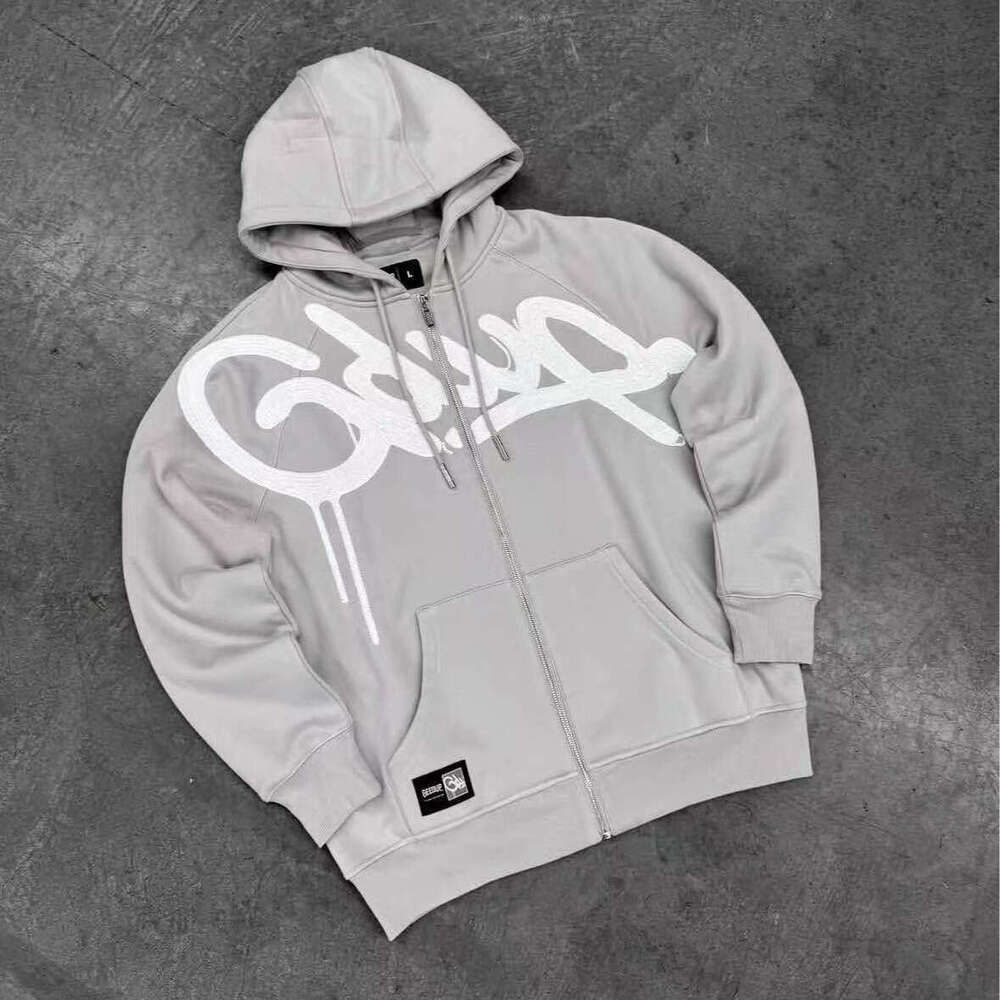 2025 New Zipper Cardigan Sweatshirt Men GDUP Printed Loose Street Sports Hooded Jacket