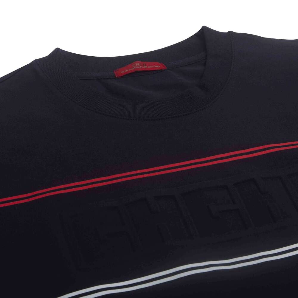 Summer Shirt O Neck Short Sleeved Tops Stripe 3D Pattern Casual Tees 2025 New Fashion Men T Shirts