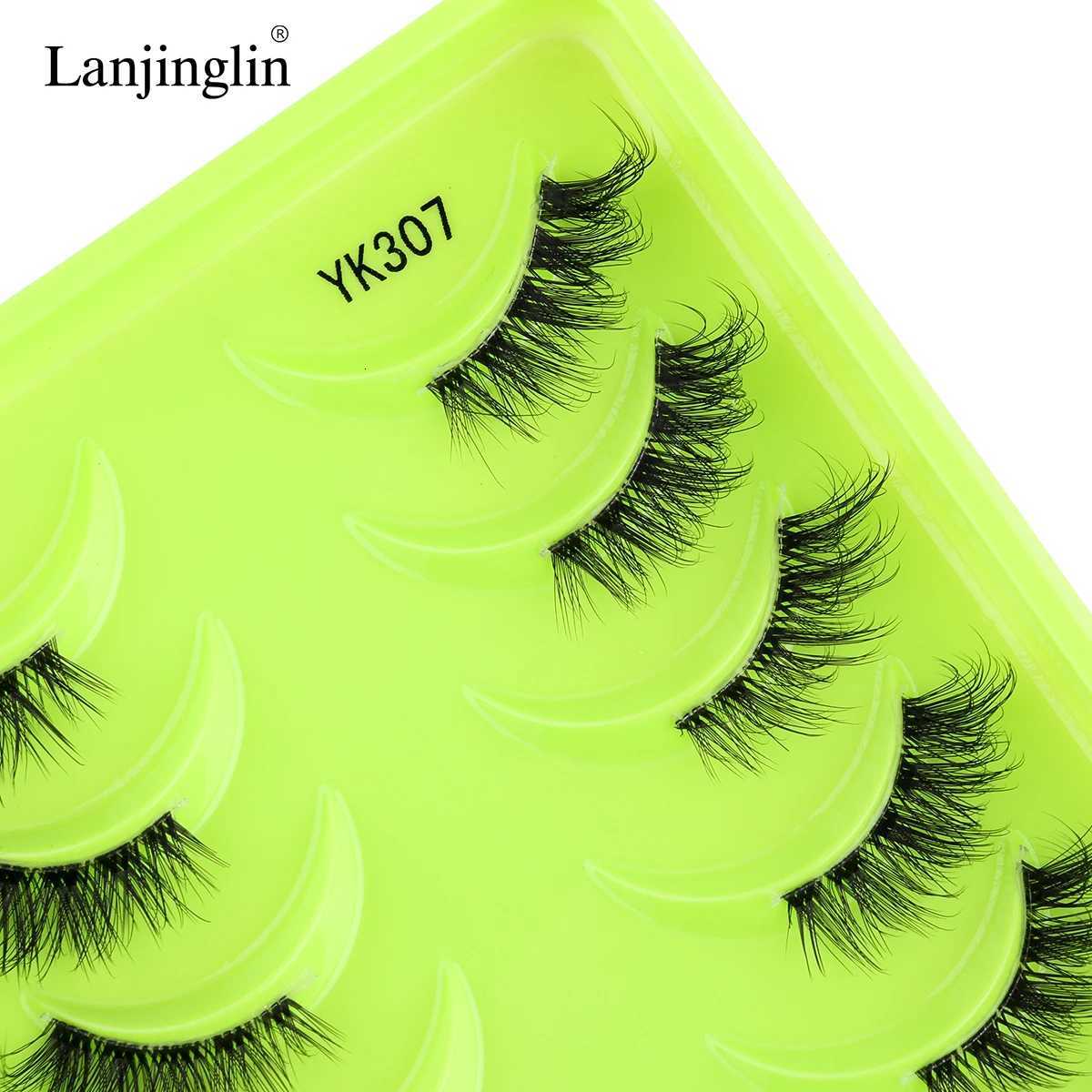 Fake Lashes 3/10 Pairs Half Lashes Cat Eye Natural Long Wispy 3D Mink Eyelashes Reusable Makeup Tool Faux Cils Makeup Eyelashes Z250730
