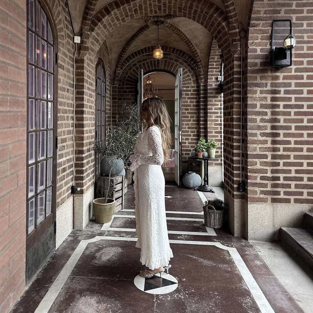 New Women's Elegant V-Neck Lace Ruffle Party Bodycon Dress B5