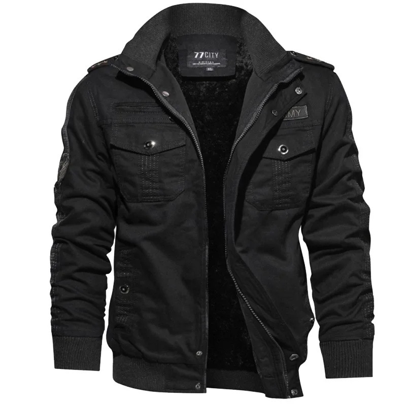 Business Casual Jackets Man Winter Fleece Tactical Jacket y Windproof Multiple Pockets Outdoor Workwear Coat 250730