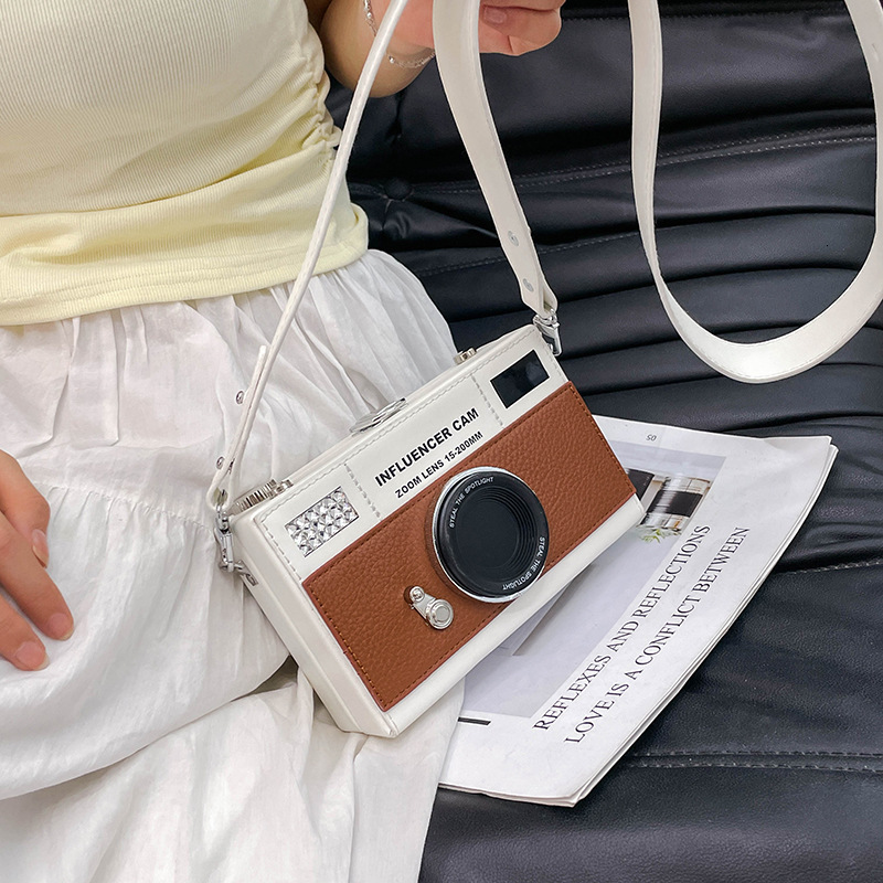 2025 Designer Fashion Cool Camera Women's Small Square Bag New Design Multi functional Shoulder Bag