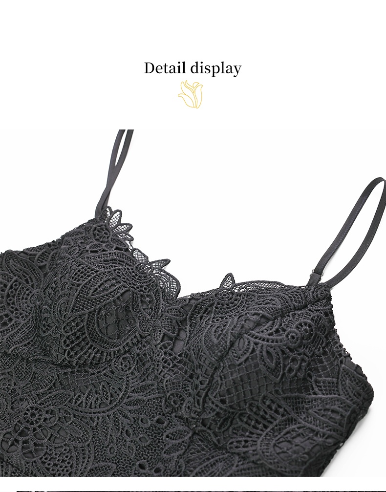 Women's Sexy Black Lace Camis Tank Tops Fitted Double Lined Sleeveless Crop Spaghetti Strap Summer Y2k Tops 6112126