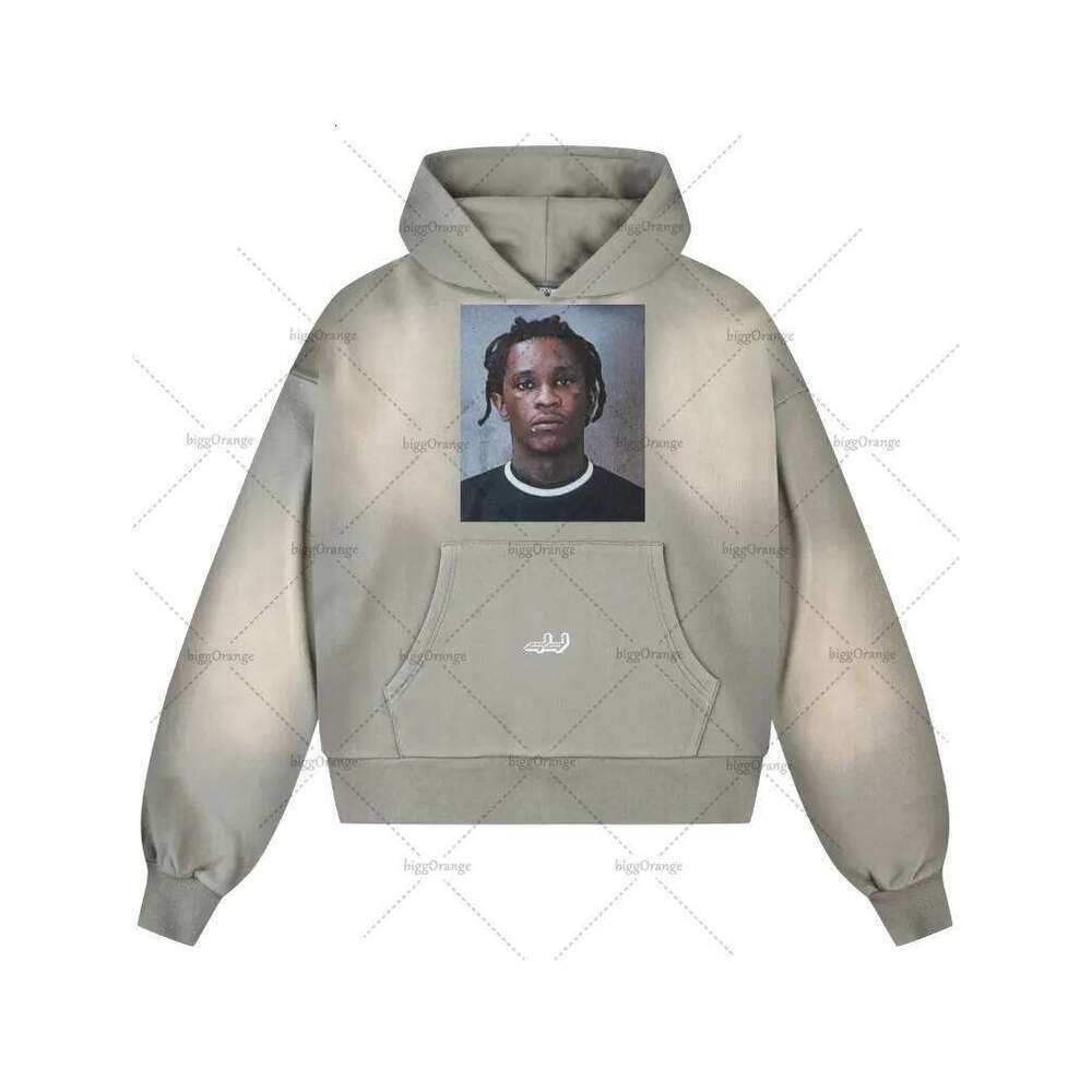 Hip-hop High Street Trendy Brand Streetwear American Retro Punk Haruku Oversized Sweatshirt Men Personality Goth Casual Hoodie