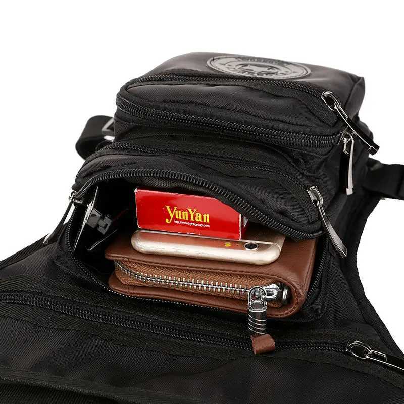 Men Fanny Waist Hip Pack Bum Belt Leg Bag Purse Multi-function Travel Climb Nylon Male Crossbody Motorcycle Rider Drop Bags R250729