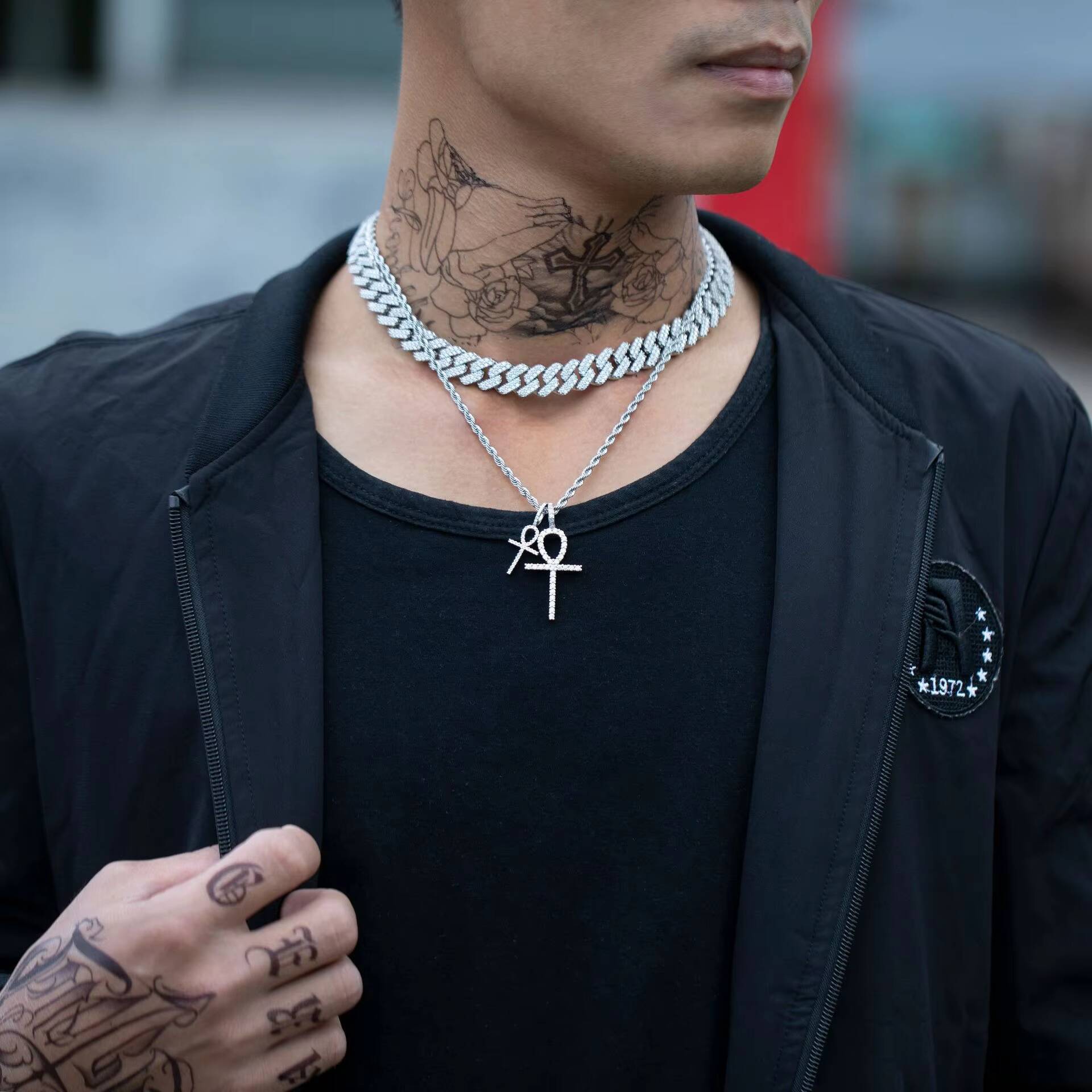 Big Size Hip Hop Cross Pendant with GRA Sterling Silver 925 Jewelry Iced Out VVS Moissanite Diamond Pendant