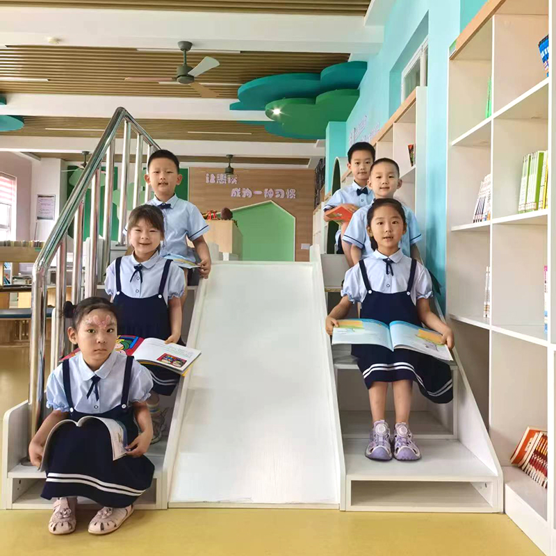 Kindergarten student school uniform set, shirt plaid skirt custom design, girls' school uniform, supports customization