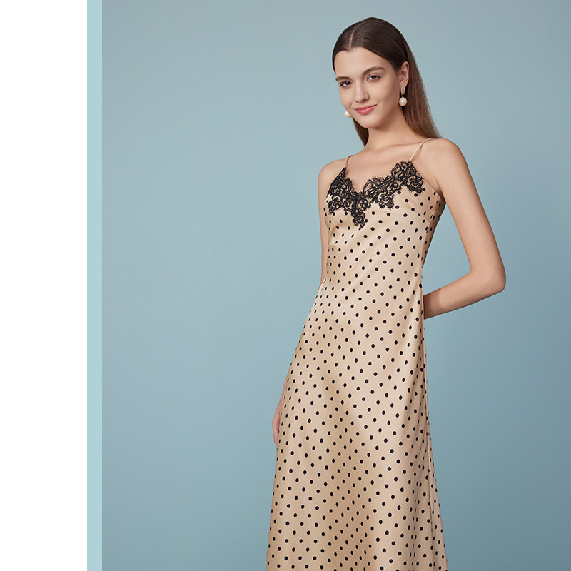 2025 Summer New V-neck Lace Mid-length Suspender Skirt Sexy High-end Luxury Party Dress 6116327