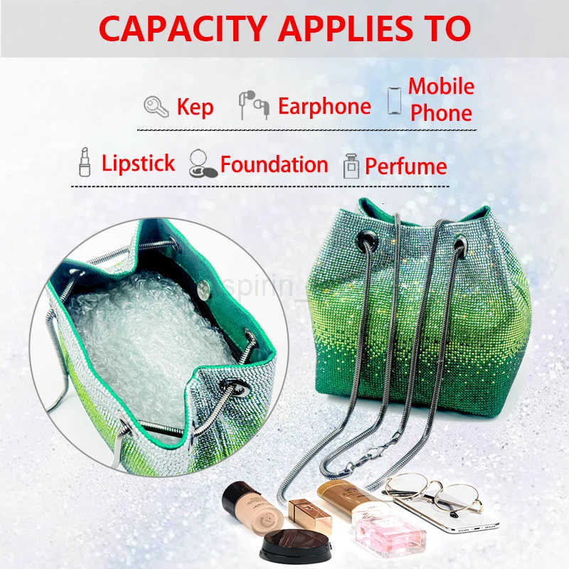 2025 Latest Italian Design Luxury Shiny Wedding Party Ladies Handbag High Quality Diamond Tote Evening Bag M250730