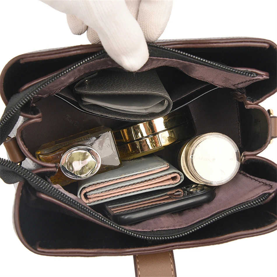 3-Layer Large Capacity Purses and Handbags Crossbody for Women High Quality Leather FAshion New Messenger Shoulder Bag M250730