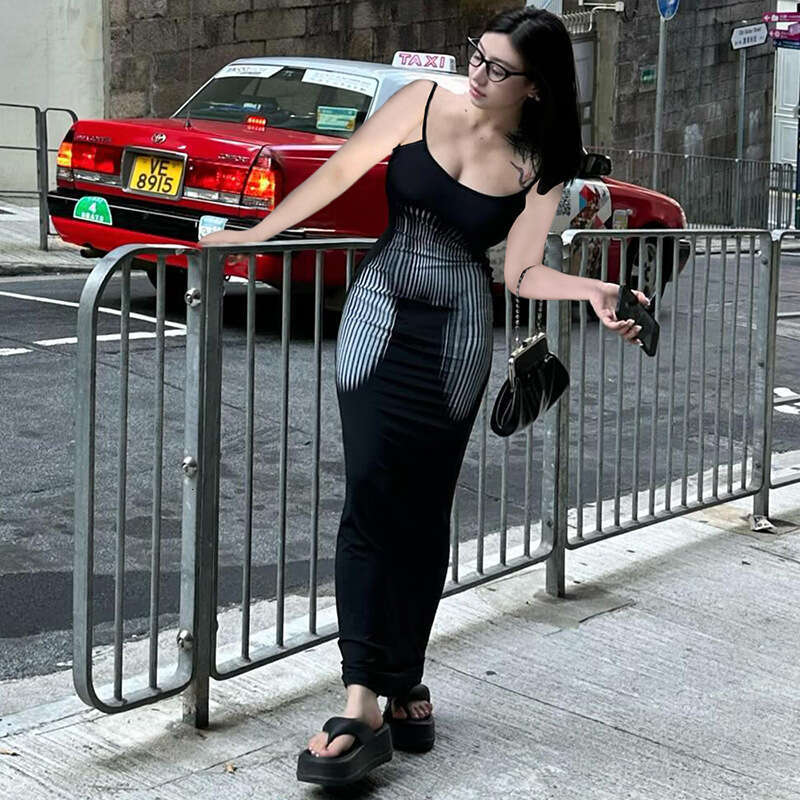 Qds005 Women's Spring Summer New Sleeveless High Waist Bodycon Mermaid Dress B5