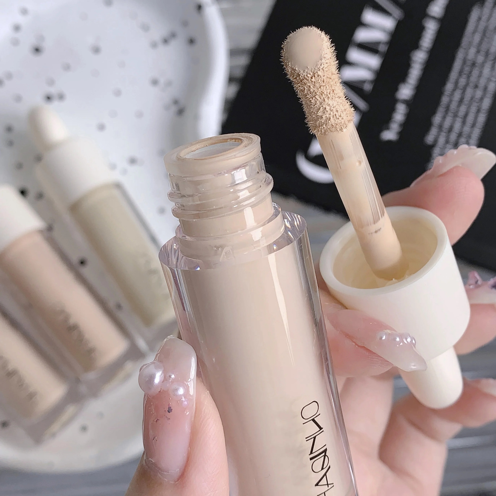 3 Colors Silky Concealer Cover Acne Marks Spots Dark Eye Circles Face Brightening Skin Whitening Concealer 250730