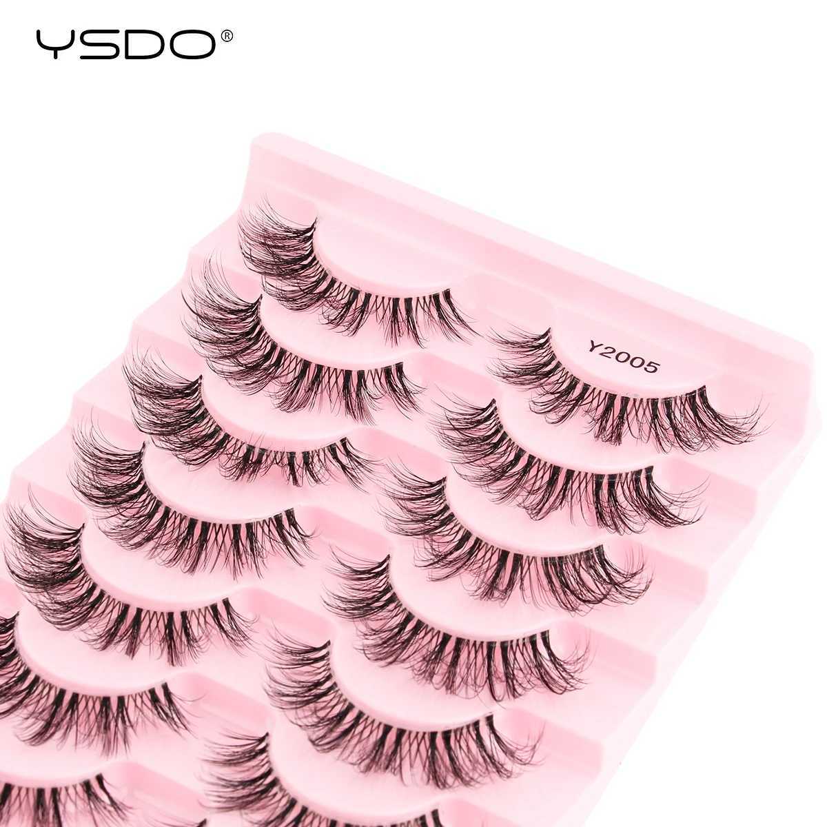 3/10 pairs Natural Full False Eyelashes 3D Lashes Cat Eye Fake Eyelashes Extension Faux Cils Makeup Tools Z250730