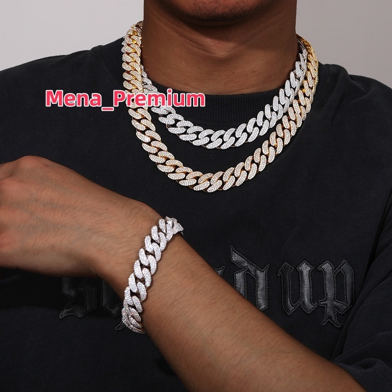 925 Silver Moissanite 10MM Cuban Chain Bracelet Mens Hip Hop Jewelry GRA Certified Gift Product Moissanite Bracelets Bangles