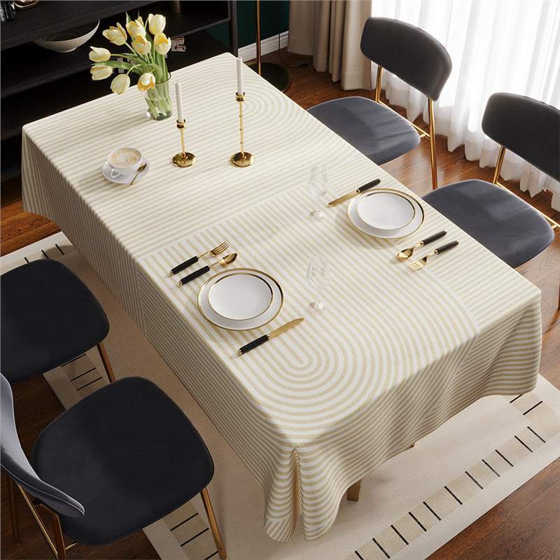 YL-36870 tablecloth high-end light luxury waterproof, oil-proof, anti-scalding and wash-free dining table coffee table mat pvc rectangular new style