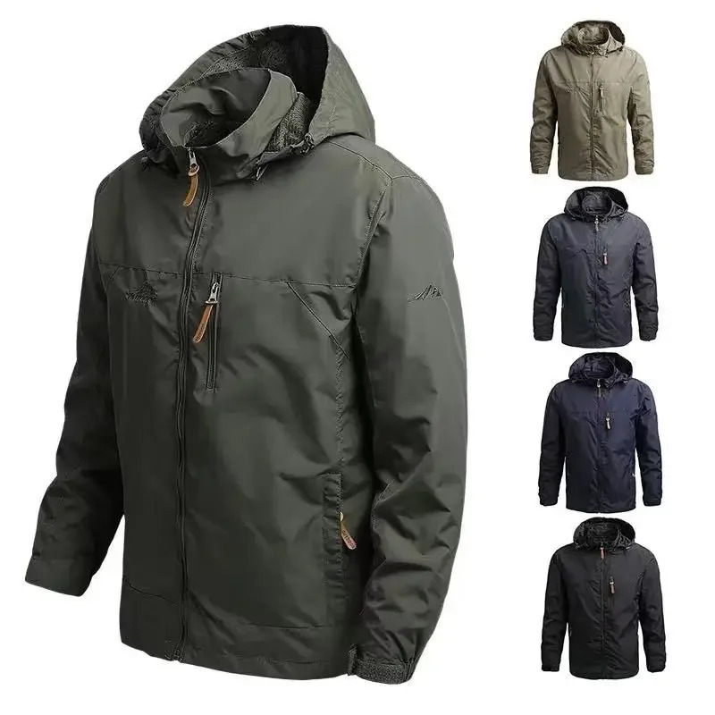 Men Windbreaker Retro Field Jackets Outerwear Mens Tactical Waterproof Pilot Coat Hoodie Hunting Army Clothes 250730