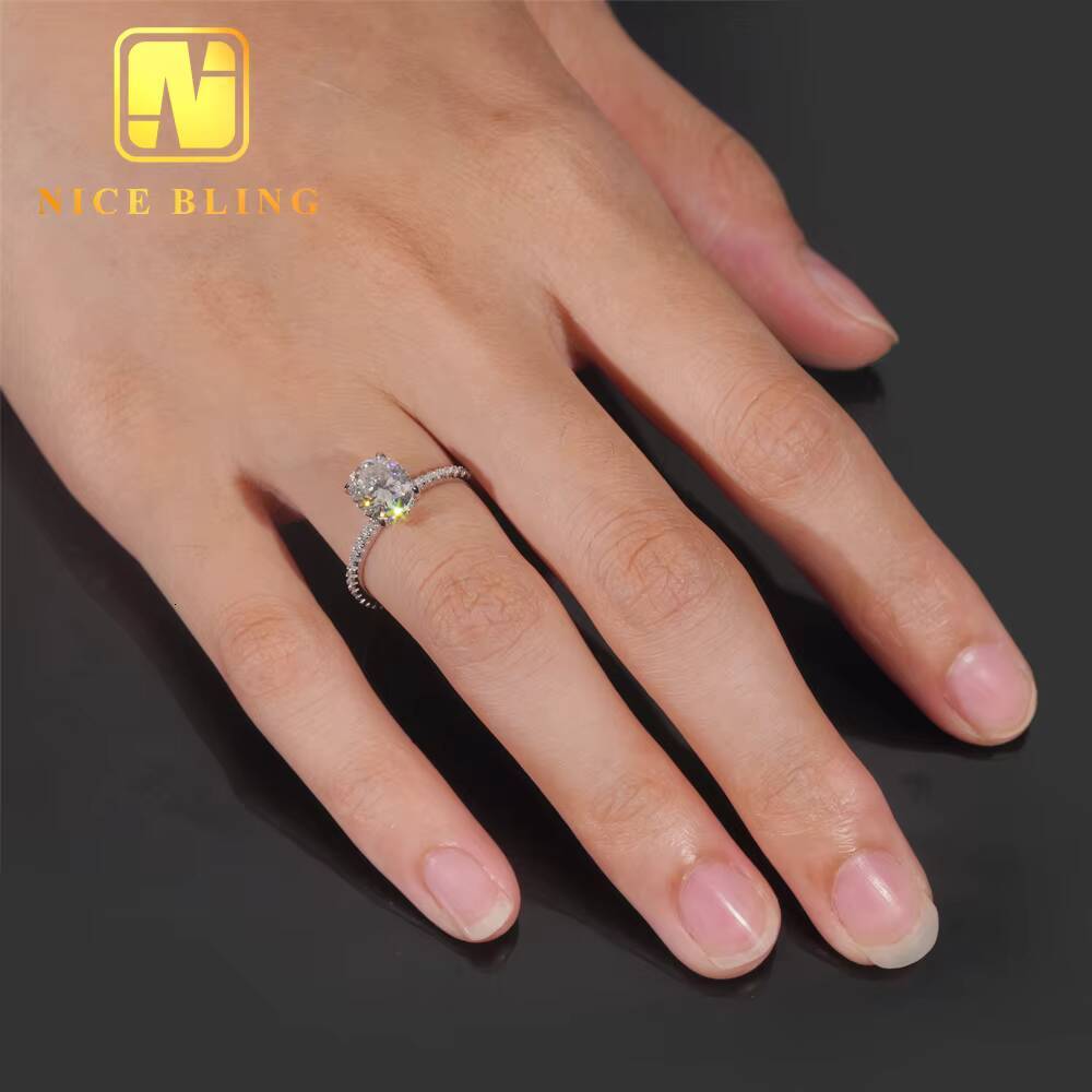 GRA Pass Diamond Tester Moissanite Diamond Engagement Ring 925 Sterling Silver AsscherCut Wedding Ring