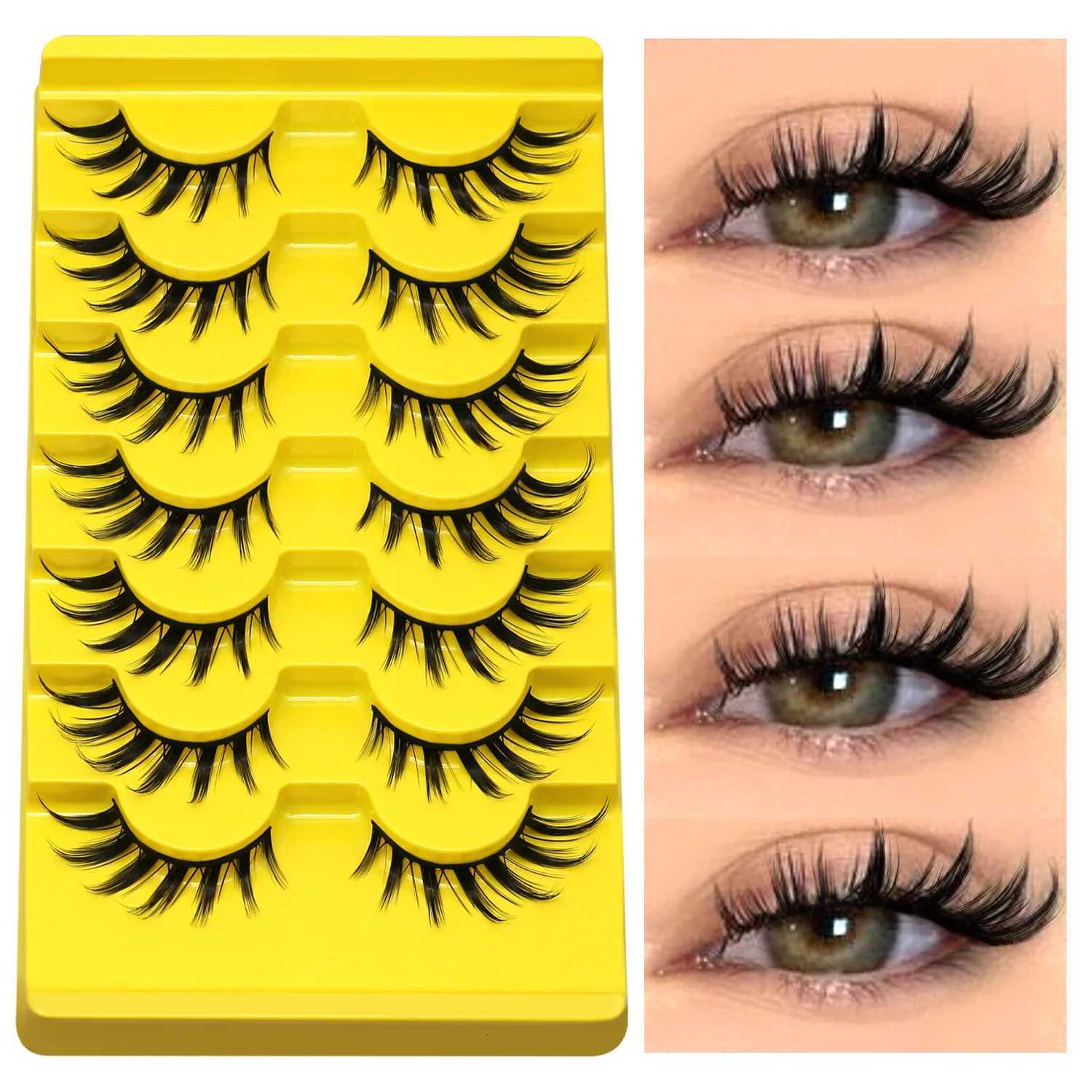 Groinneya Natural Manga False Eyelashes Cat Eye Lashes 3d Dramatic Soft Mink Lashe Extension Fake Lashes Makeup Tool Z250730