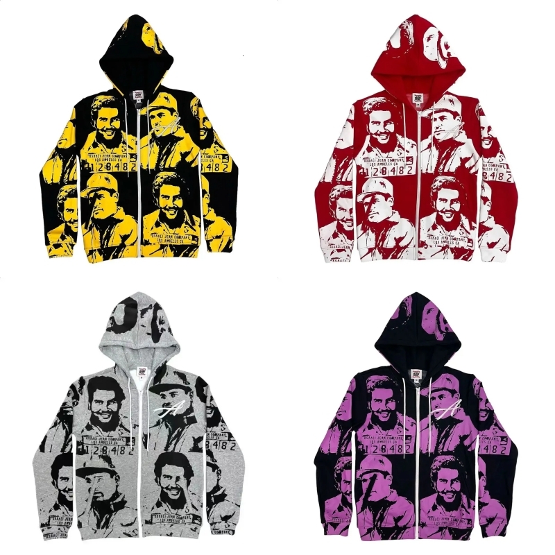 Essential hoodie Gothic long sleeved jacket hoodie Harajuku hip-hop sports Korean version fashionable print large casual versatile pullover 250221 d21