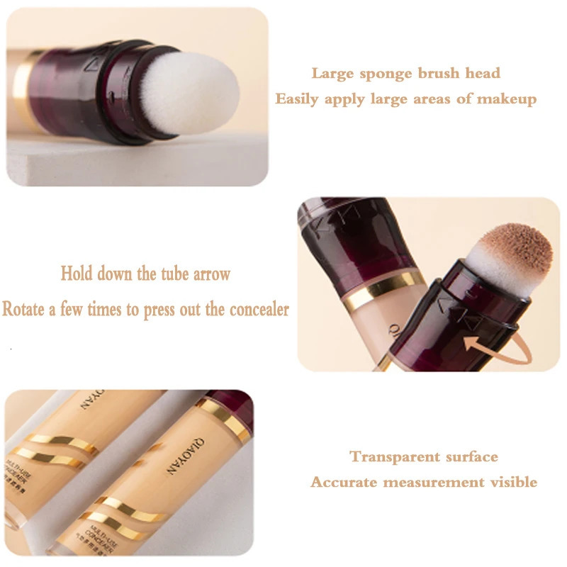 Sponge Head Concealer Stick Foundation Base Face Brighten Contour Waterproof High Coverage Liquid Iodine Korean Makeup BB Cream 250730