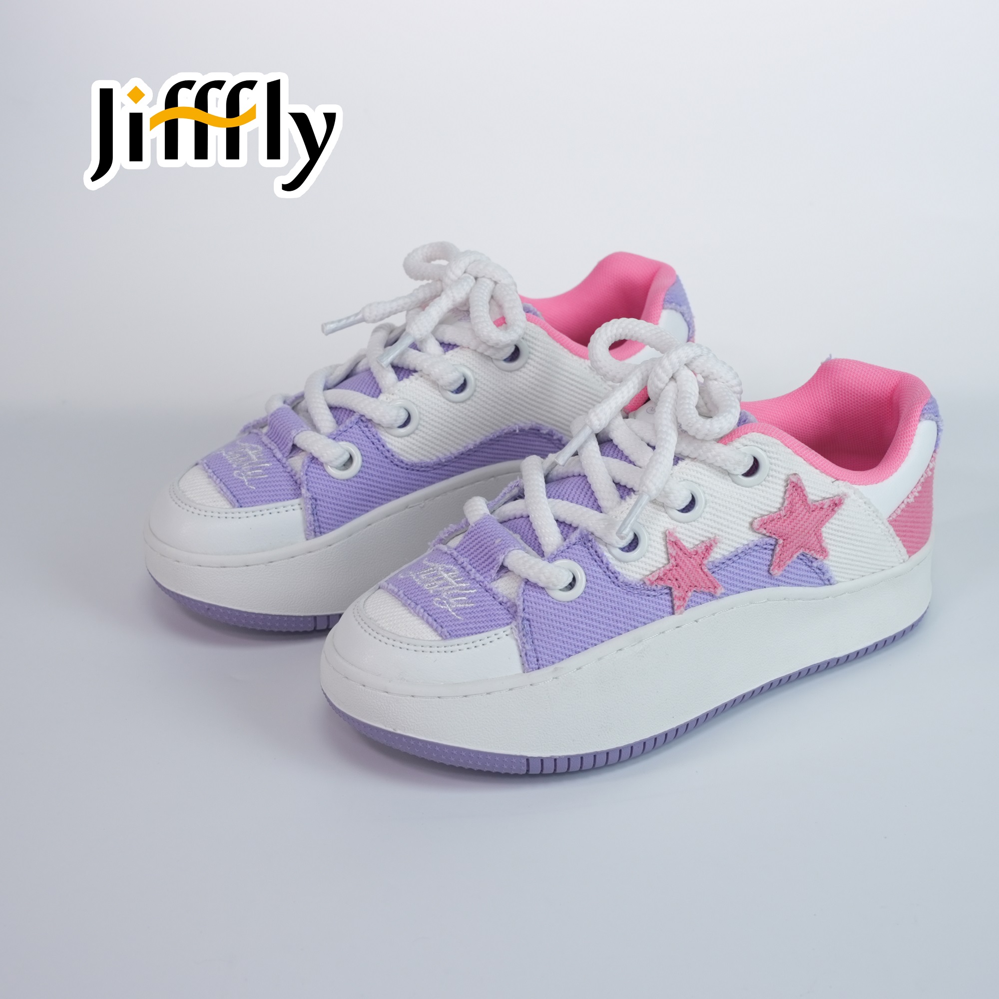 Jifffly women's skateboard summer 2025, versatile casual canvas for women, retro star shoes