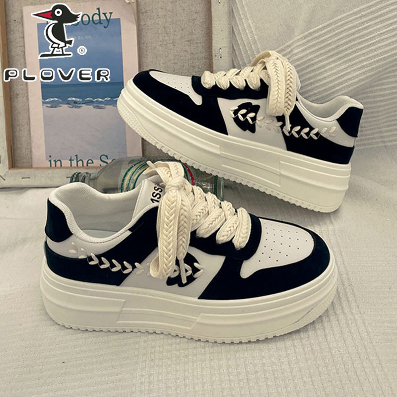 2025 Autumn New White Sneakers Ins Korean Style Women's Student Versatile Sports Thick Sole Height Increasing Casual Shoes 5A36 ddmysaturn