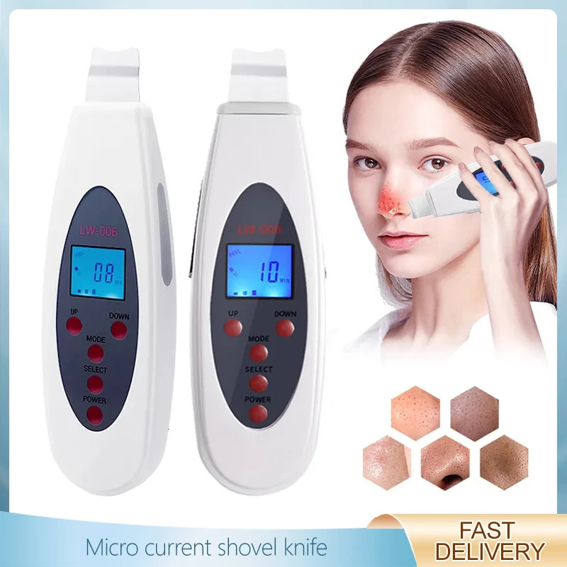 Ultrasonic Skin Scrubber Deep Face Cleaning Machine Facial Massager Ultrasound Peeling Clean Tone Lift LW006 250726