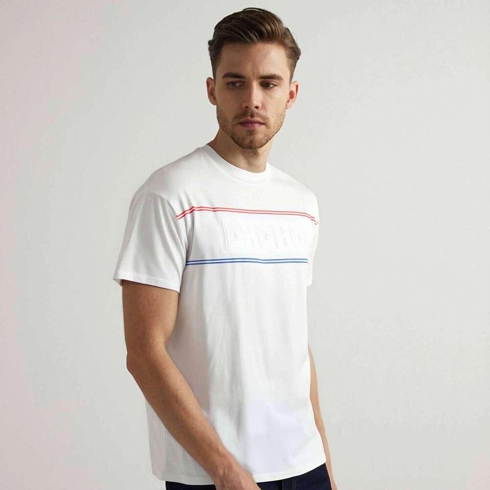 Summer Shirt O Neck Short Sleeved Tops Stripe 3D Pattern Casual Tees 2025 New Fashion Men T Shirts