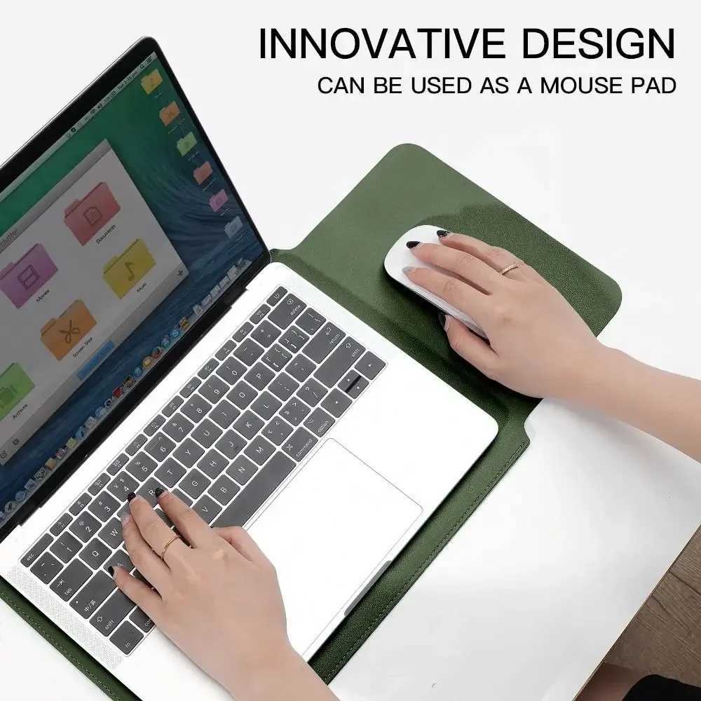 Colorful PU Leather Trabook Cover Shockproof Notebook Bag Protective Pouch HP/Dell/Surface 11/13/14/15 inch Laptop Sleeve Case y250730