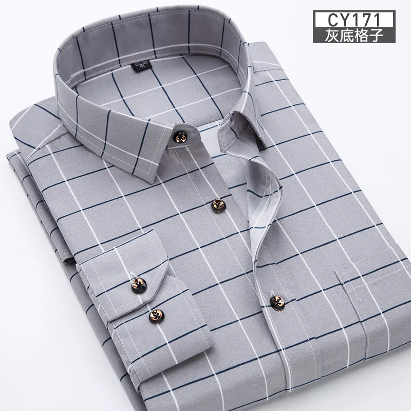 Mens Shirt Thin LongSleeved Printed SpringSummer NonIroning Business Casual Slim Fashion Breathable Shirt 250729